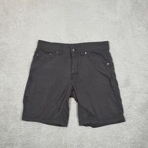 Prana Zion Mens‎ Charcoal Gray Hiking Shorts 30W x 9L Stretch Outdoor Trail